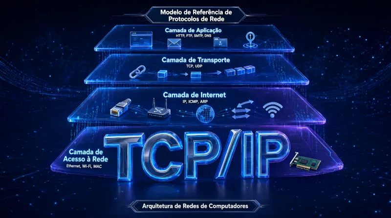 As 4 camadas da Arquitetura TCP-IP
